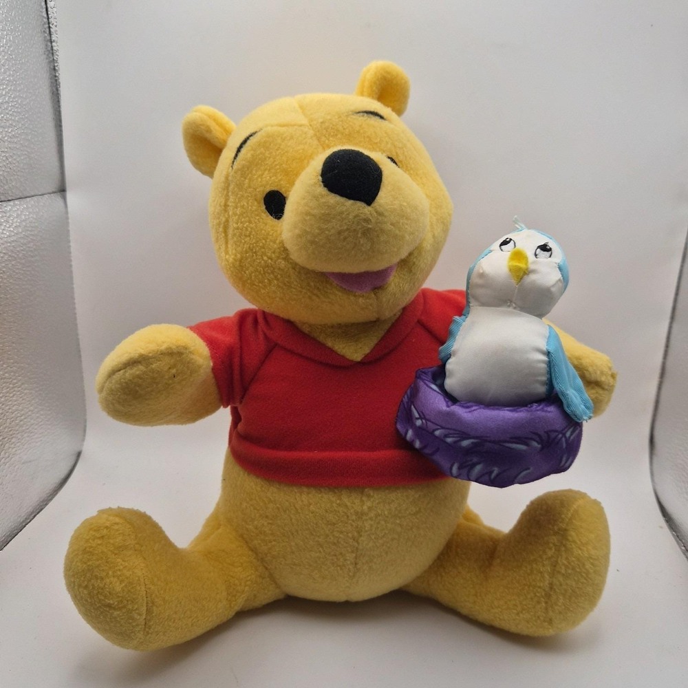 Vintage 2000 Disney Winnie the Pooh Plush w/ Blue Bird Sound Toy Not Working